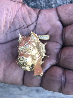 PINGENTE PITBULL 3D (100% MOEDA ANTIGA) G - 4CMX4CM na internet