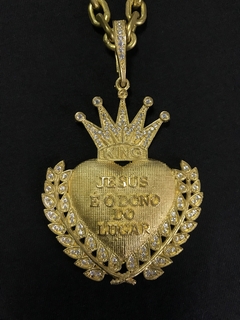 PINGENTE JESUS É O DONO DO LUGAR 3D (100% MOEDA ANTIGA) GG - 6CMX7CM