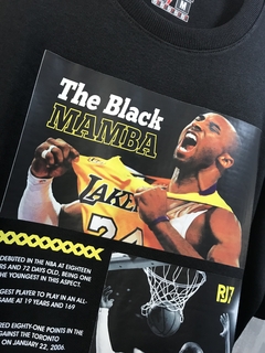 CAMISETA RJ7 Kobe Bryant - ESTAMPA EM DTF - PRETA M - MALHA SUEDINE (MALHÃO) - loja online