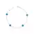 Pulseira Olho Grego de Prata Azul Celeste Mista de Prata 925