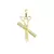 Pingente Pente e Tesoura Cravejada (3,6cmX2,3cm) (Banho Ouro 24k)