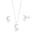 Conjunto Lua Cravejada de Prata 925