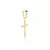 Pingente Cruz Agulha P (Banho Ouro 24k) - comprar online