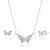 Conjunto Borboleta Cravejado de Prata