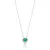 Gargantilha Coração 8mm Verde Cravejado de Prata - comprar online
