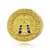 Anel Nossa Senhora Aparecida com Pedras de Zircônia Azuis e Brancas (7,8g) (Banho Ouro 24k)