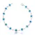 Pulseira Olho Grego Branco Mista de Prata 925