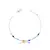Pulseira 6 Oval Colorido de Prata 925