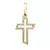 Pingente Cruz Vazada Cravejada em Zircônia (2,7cmX2,8cm) (Banho Ouro 24k)