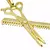 Pingente Pente e Tesoura Cravejada (3,6cmX2,3cm) (Banho Ouro 24k) na internet