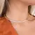 Choker Riviera c/ Perolas Cravejada em Zircônia (Ajustável) (7,5g) (Banho Ouro 24k) - comprar online