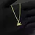 Colar Cadeado c/ L.&.V 2mm (Fecho Tradicional) (Banho Ouro 24k) - ImpacttusJoias