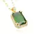 Corrente Piastrine 2mm + Pingente Cravejado com Zircônia Verde (Banho Ouro 24k) - comprar online