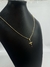 Corrente Cordão Baiano Banho Ouro 1MM + Pingente Crucifixo