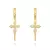 Brinco Argola Crucifixo Cravejado em Zircônia (Banho Ouro 24k)