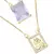 Escapulário Placa Cravejada Nossa Senhora c/ Pedra Roxa 1mm Veneziana (Banho Ouro 24k) - comprar online