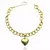 Pulseira Cadeado c/ Coração 8,3mm (16,1g) (Fecho Boia) (Banho Ouro 24k)