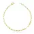 Pulseira Carrier Quadrada (Cubinho) 2,3mm (Fecho Canhão) (Banho Ouro 24k) - comprar online