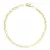 Pulseira Elo Português 4mm (Fecho Canhão) (Banho Ouro 24k)