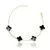 Pulseira Trevo Preta (Fecho Garra) (Banho Ouro 24k)