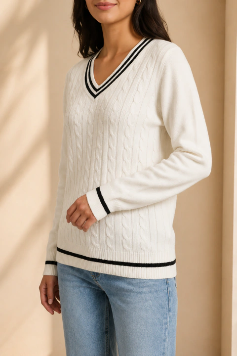 Sweater Trenza Bremer Calidad Mujer