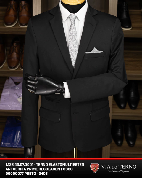 1.126.43.07.0001 - TERNO ELASTOMULTIESTER ANTUERPIA PRIME REGULAGEM FOSCO - 00000077 PRETO - 3405