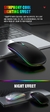 Mouse sem fio bluetooth portátil, carregamento luminoso, 2.4g, usb, tablet, tel - Port.