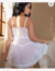 Lingerie Camisola IMI Lingerie Aberta Fenda Tule Renda Calcinha Fio Dental Louise - loja online