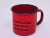 Caneca alumínio esmaltada Vermelha com frase