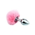PLUG ANAL PEQUENO EM AÇO INOXÍDÁVEL COM POMPOM 8,2X3,4 CM SEXY IMPORT na internet