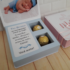 Convite Padrinho de Batismo com foto Personalizado - Lilapapelê | Convites personalizados