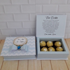 Lembrancinha Padrinhos Batizado Azul - comprar online
