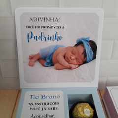Convite Padrinho de Batismo com foto Personalizado - loja online