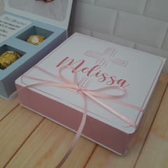 Convite Madrinha de Batismo Rosa - Lilapapelê | Convites personalizados