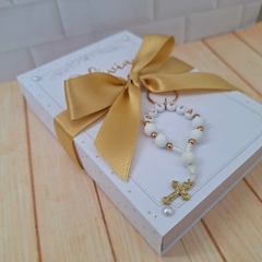Convite Padrinhos de Batismo Terço Personalizado - Lilapapelê | Convites personalizados