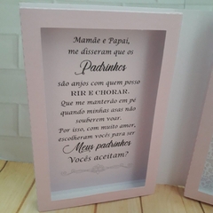 Convite Padrinhos de Batismo Bebe Delicado - loja online