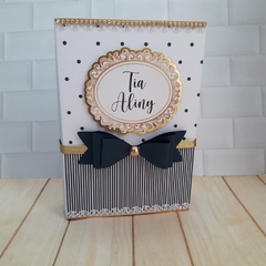 Convite Padrinhos Batismo Azul e Dourado com foto - Lilapapelê | Convites personalizados