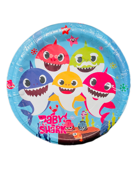 Platos Pasteleros de Baby Shark Tiburones Playa agua - comprar en línea