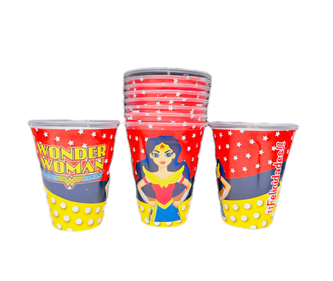 Vasos de Plástico de Mujer Maravilla Liga de la Justicia - comprar en línea