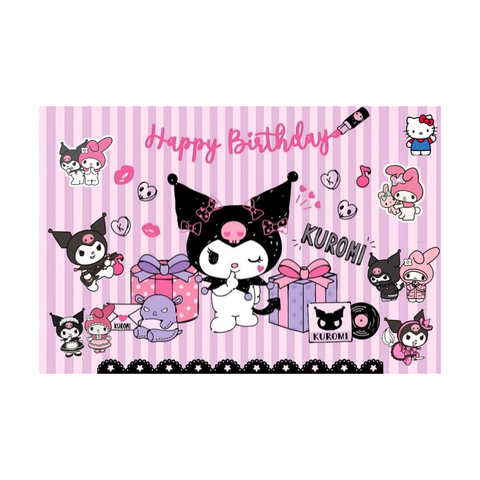 Lona de 200x150cm para Decoración de Kuromi - comprar en línea