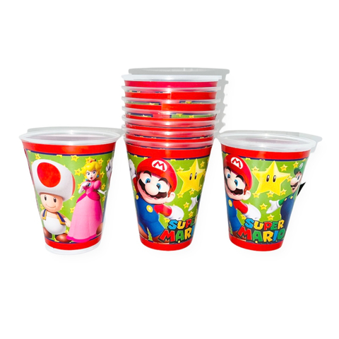 Vasos de Plástico de Mario Bros Luigi Super Bowser Peach Kart - comprar en línea