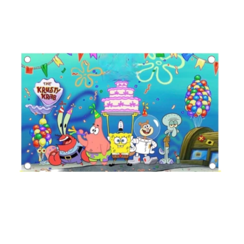 Lona de 200x150cm para Decoración de Bob Esponja - comprar en línea
