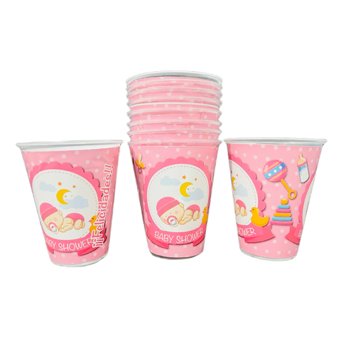 Vasos de Plástico de Baby Shower Niña - comprar en línea