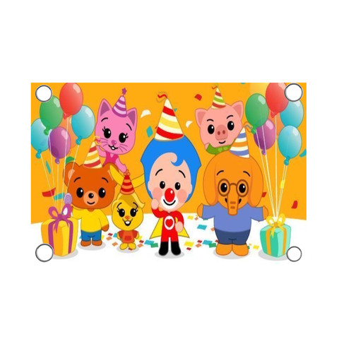 Lona para Decoración de Plim y Plim, Payaso - comprar en línea