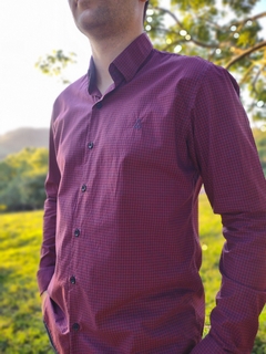 Camisa Masculina - Vinho na internet