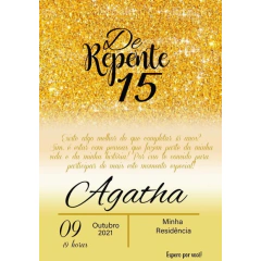 Convite Virtual - sem Tema (dourado) - comprar online