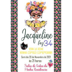 Convite Virtual - Frida Kahlo 04 - comprar online