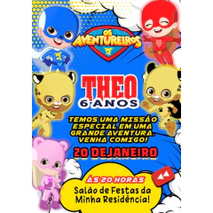 Convite Virtual - Aventureiros Luccas Neto 03 - comprar online