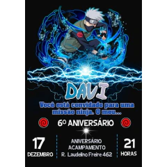 Convite Virtual - Naruto - Kakashi - comprar online