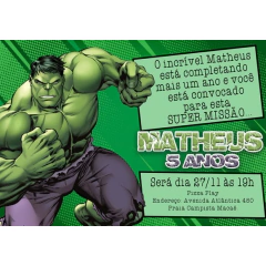 Convite Virtual - Hulk - comprar online
